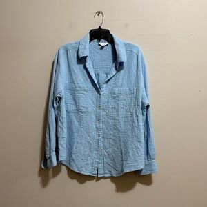 Topshop Light Blue Button-Up Shirt